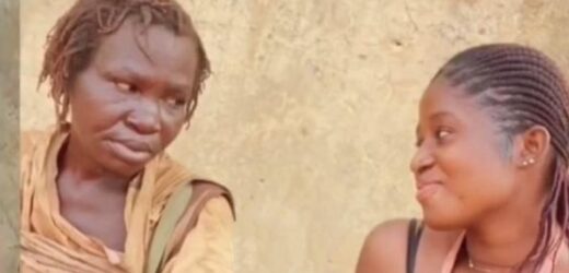 GHANAIAN LADY FINDS MENTALLY-ILL MOTHER IN TOWN, SPENDS GOOD TIME WITH HER (VIDEO)