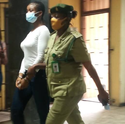 CHIDINMA OJUKWU PICTURED IN COURT AS HER TRIAL FOR THE MURDER OF SUPER TV CEO RESUMES