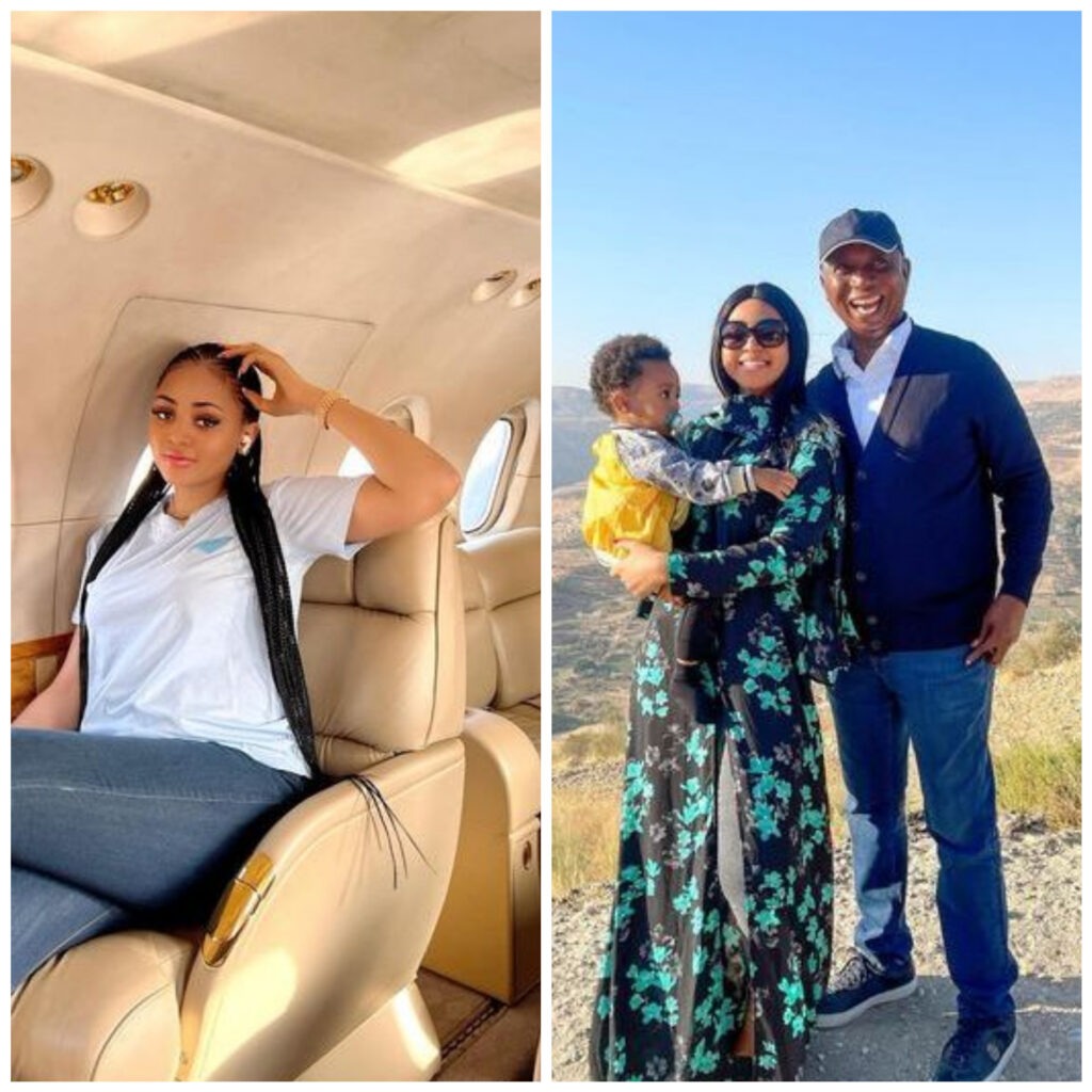 Description: "He always keeps me stress-free" - Regina Daniels says her billionaire husband, Ned Nwoko insists she travels on private jet  