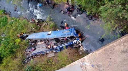 MANY FEARED DEAD AS BUS PLUNGES INTO RIVER