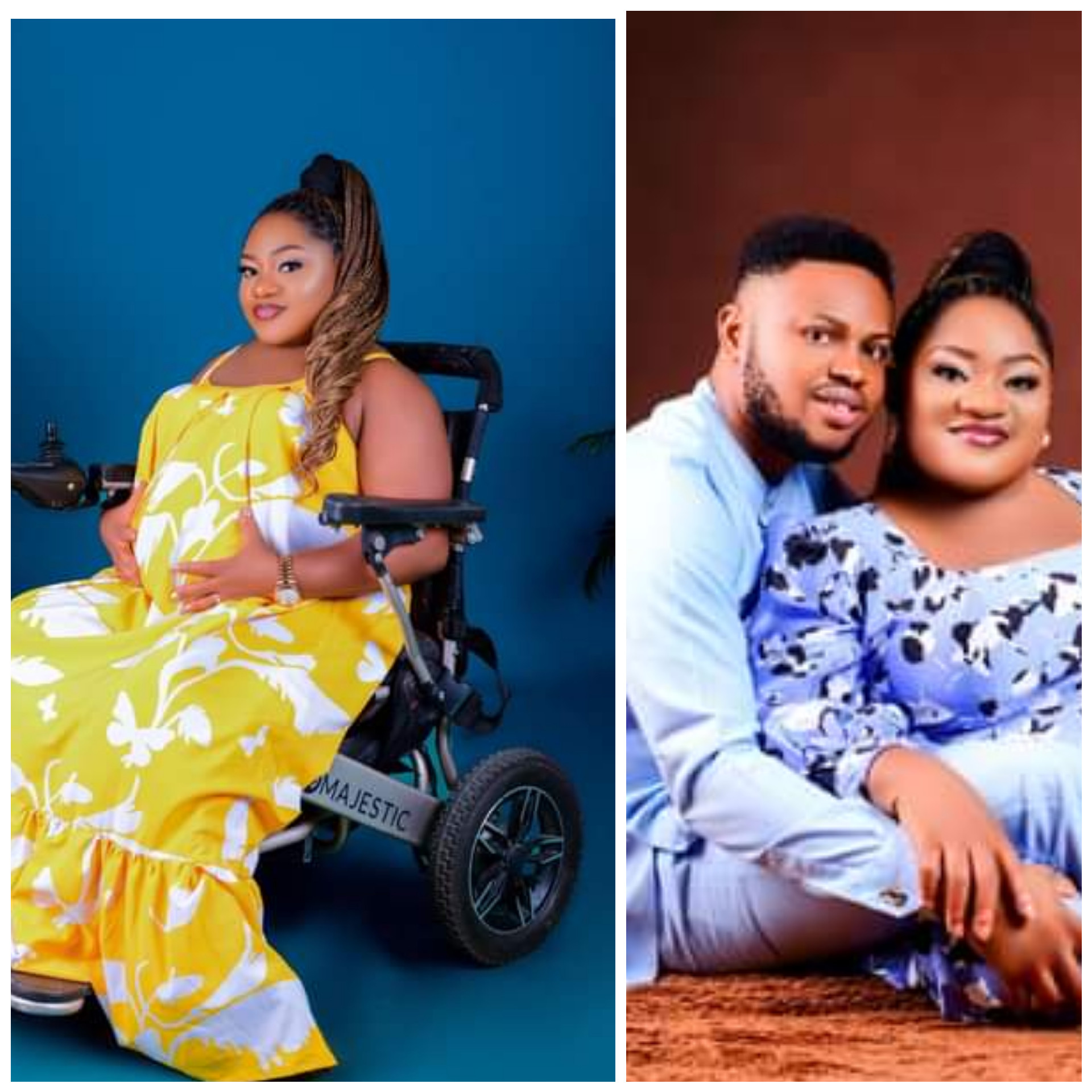 MOBILITY CHALLENGED NIGERIAN PHARMACIST, BLESSING OCHEIDO AND HER HUSBAND WELCOME THEIR FIRST CHILD