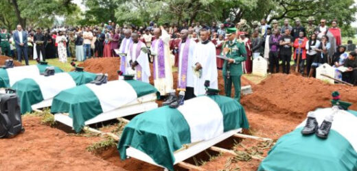 TEARS FLOW AS SOLDIERS KILLED DURING TERRORIST ATTACK IN ABUJA LAID TO REST (PHOTOS)