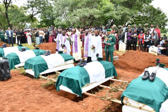 TEARS FLOW AS SOLDIERS KILLED DURING TERRORIST ATTACK IN ABUJA LAID TO REST (PHOTOS)