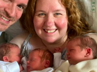 “DOCTORS SAID I WAS TOO FAT TO HAVE TRIPLETS AND ASKED IF I WANTED THEM TERMINATED” MOTHER OPENS UP AS SHE WELCOMES TRIPLETS