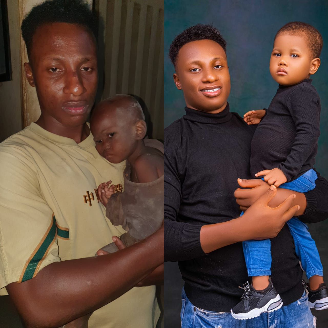YOUNG MAN WHO FOUND A BABY GIRL DUMPED BY THE ROAD SIDE IN ENUGU IN JUNE 2022, SHARES NEW HEARTWARMING PHOTO OF HIM AND THE GIRL