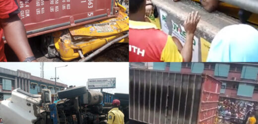 NINE CONFIRMED DEAD AFTER CONTAINER FELL ON FULLY-LOADED COMMERCIAL BUS IN LAGOS