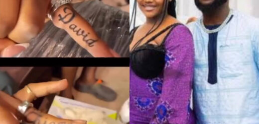 DAVIDO AND CHIOMA GET TATTOOS OF EACH OTHER’S NAMES ON SAME SPOT