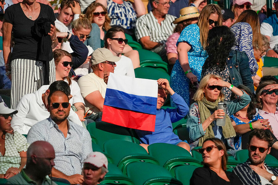 WIMBLEDON BAN RUSSIA FLAGS FROM THE GROUNDS FOR THIS YEAR’S TOURNAMENT WITH RUSSIAN JOURNALISTS TOLD THEY ARE NOT WELCOME