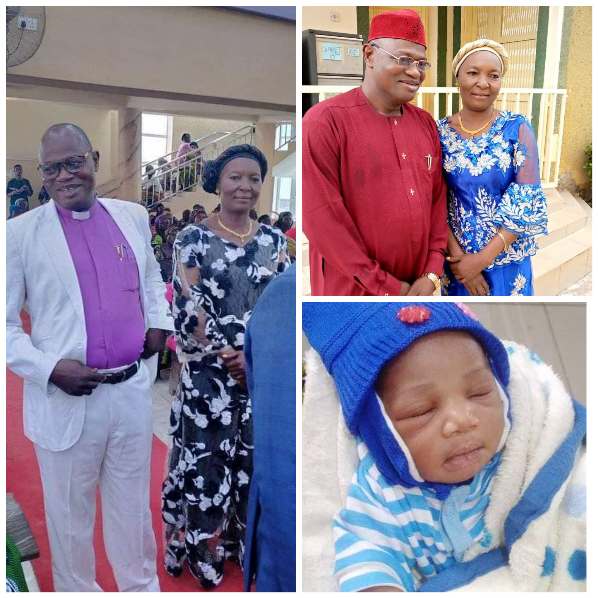 NIGERIAN CLERIC AND HIS WIFE WELCOME FIRST CHILD AFTER 35 YEARS OF WAITING