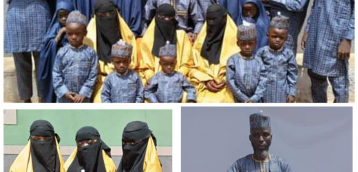 NIGERIAN LECTURER CELEBRATES SALLAH WITH HIS THREE WIVES AND 19 CHILDREN