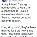 MAN NARRATES HOW HIS GIRLFRIEND OF 6 YEARS ENDED UP MARRYING HIS FRIEND