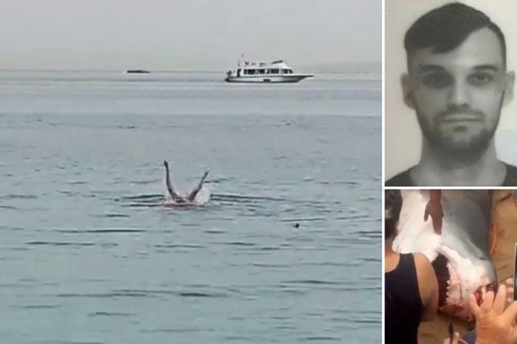 SHARK EATS RUSSIAN MAN ALIVE WHILE HIS FATHER AND OTHER BEACH GOERS HELPLESSLY WATCH