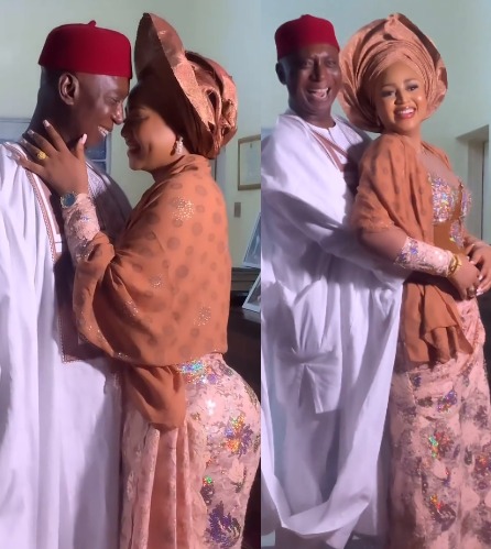 REGINA DANIELS SHARES LOVELY PHOTOS OF HERSELF AND HER BILLIONAIRE HUSBAND, NED NWOKO, AT A WEDDING