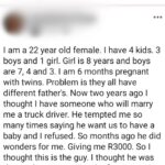 22-YEAR-OLD PREGNANT WOMAN NARRATES HOW HER BOYFRIEND DUMPED HER AFTER HE DISCOVERED SHE HAS 4 CHILDREN WITH DIFFERENT FATHERS