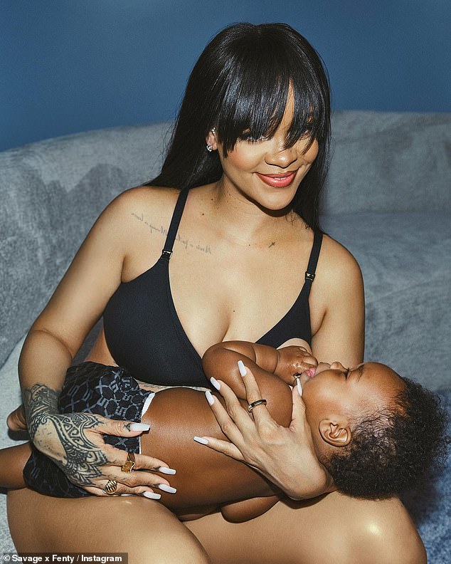 PREGNANT RIHANNA SHARES SWEET PHOTOS OF HERSELF BREASTFEEDING HER ADORABLE SON RZA