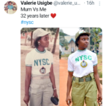 CORPS MEMBER RECREATES PHOTO OF HER MOTHER TAKEN DURING NYSC PROGRAM 32 YEARS AGO