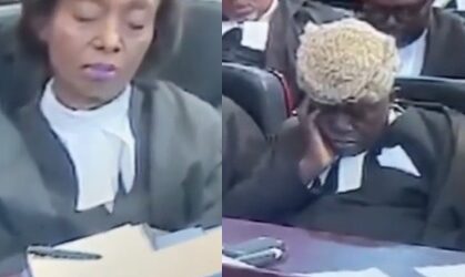 LAWYERS SPOTTED SLEEPING AS JUDGES DELIVER JUDGEMENT AT THE PRESIDENTIAL ELECTION PETITION COURT