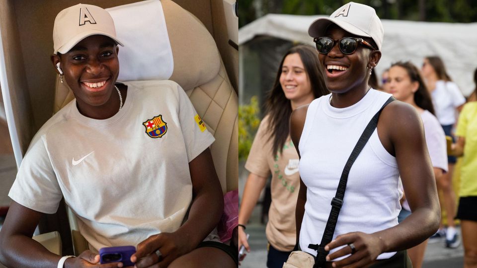 Asisat Oshoala: Super Falcons star shows off style with Barcelona in Mexico