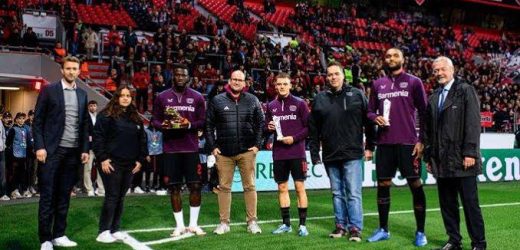 Super Eagles striker Victor Boniface receives Europa League Golden Boot Award (photos)