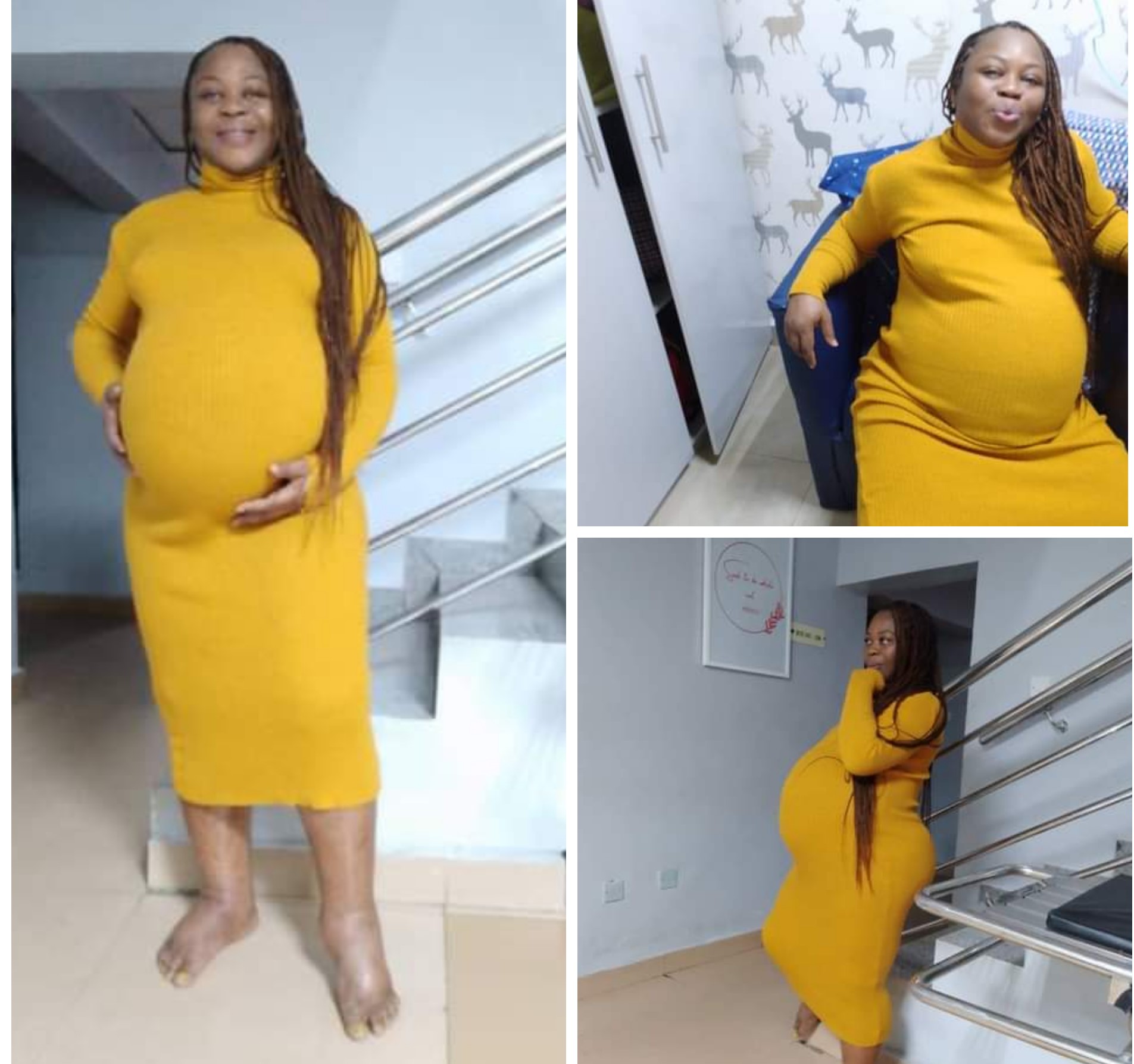 “This testimony is huge” – Nigerian woman celebrates as she gives birth to quadruplets