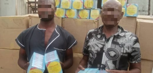 Lagos police arrest two men attempting to change dates of 70 cartons of drugs that expired since 2016