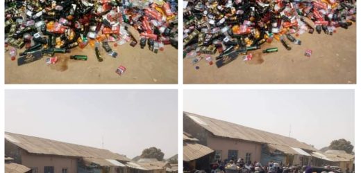 Angry Plateau women raid shops, seize and destroy alcoholic drinks making their husbands ‘useless’ (photos)
