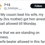 Nigerian woman gets her son arrested for beating his wife