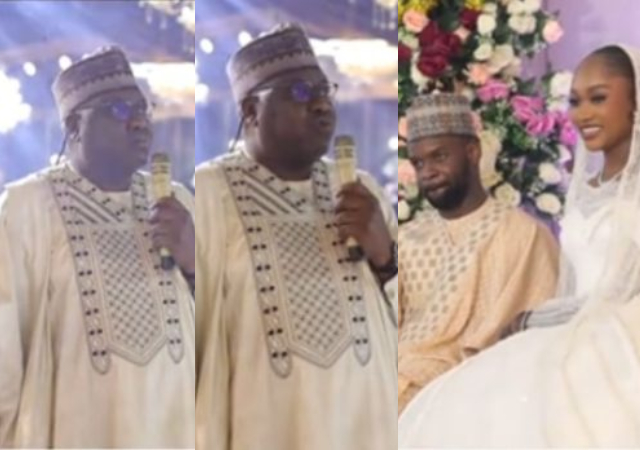 “Your Wife Must Not Cook For You”- Bride’s Father Tells Groom At Wedding Ceremony, Netizens React