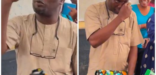 Yabatech lecturer tears up as his students shower him with gifts on his birthday